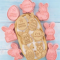 8pcs easter eggs biscuit mould happy easter day cookie tool diy baking cake cookie moulds baking molds kitchen bakeware sets