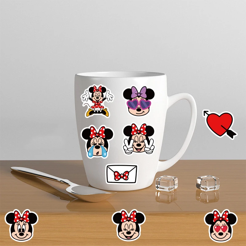 Disney 40pcs cute Minnie stickers children's cartoon mini mobile phone water cup luggage waterproof sticker set | Игрушки и хобби