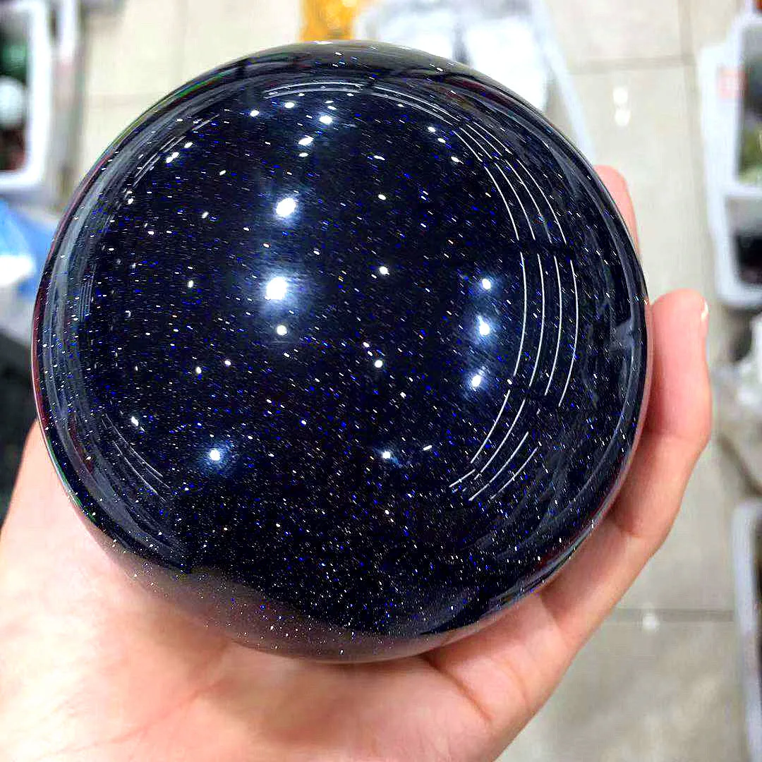 

Natural sapphire crystal ball reiki healing room furnishings aquarium furnishings home furnishings