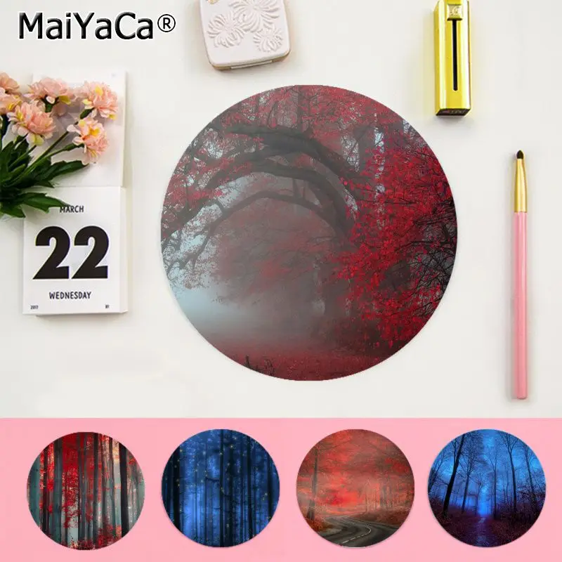 

Maiyaca Cool New Blue Forest Trees Soft Rubber Professional Gaming Mouse Pad Computer gaming Mousepad Rug For PC Laptop Notebook