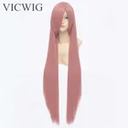 Прямой синтетический парик VICWIG, термостойкий, 100 см, длинный парик для косплея