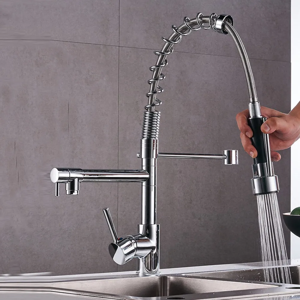 Современный Смеситель для раковины черный кран кухни и ванной однорычажный