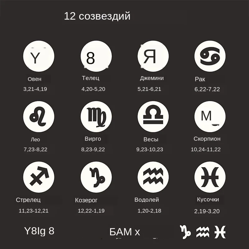 Davieslee ожерелье с подвеской для женщин 12 Знак зодиака, созвездие, желтое розовое золото, женское s круглой формы LGPM16