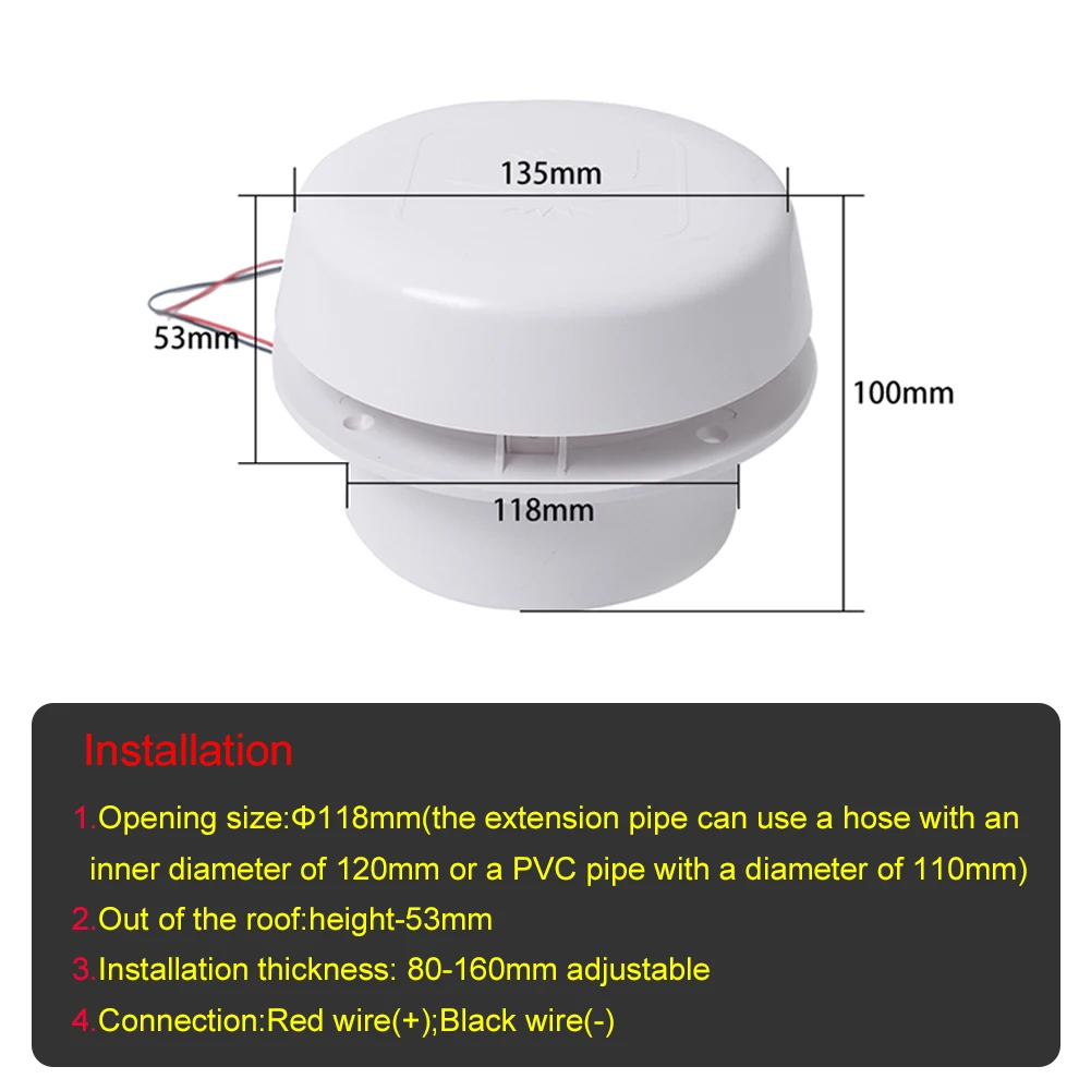 Бесшумный вентилятор с грибной головкой 12 В|Детали и аксессуары для дома на