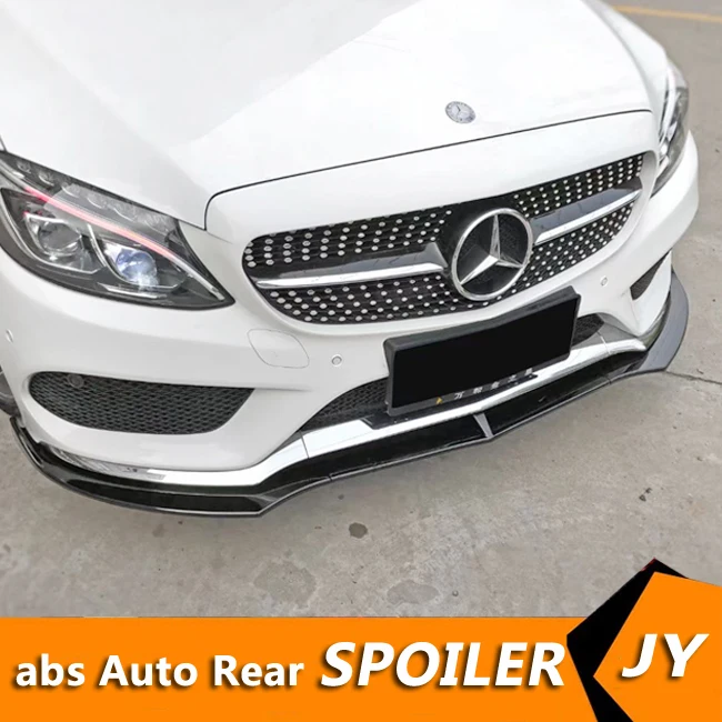 Для Mercedes Benz W205 с прямой лопатой диффузор защитные бамперы для C класс C200 C180