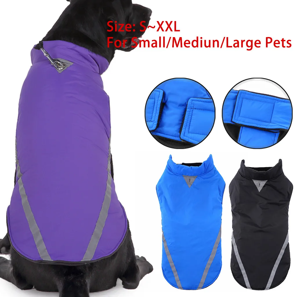Зимняя одежда для собак теплое большое пальто собаки щенка водонепроницаемый