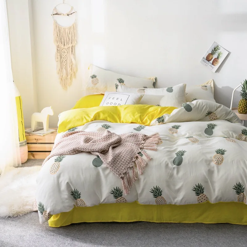 Комплект постельного белья для девочек из хлопка и льна | Дом сад