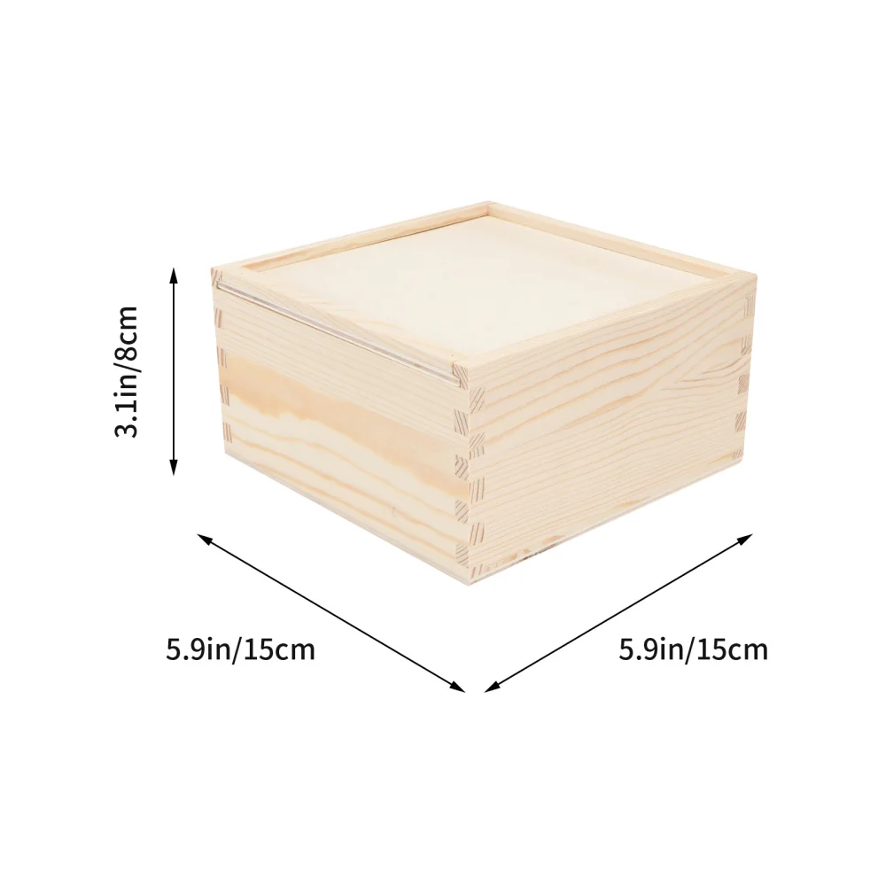 

1pc Wedding Favor Box Lovely Candy Wooden Case Gift Box Party Supply (Khaki)