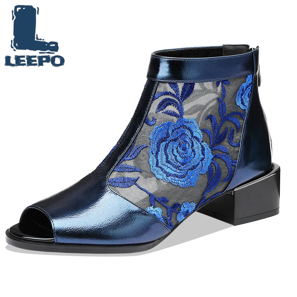 Ботинки женские из бычьей кожи роскошные полусапожки на высоком каблуке с