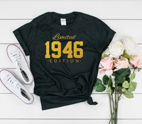 glitter gold 75th birthday gift limited edition 1946 birthday t shirt party shirt can be customized for any year unisex shirt