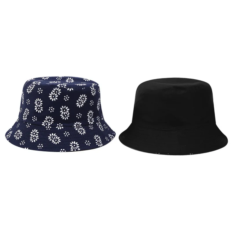 

Cotton Flower Print Bucket Hat Fisherman Hat Outdoor Travel Hat Sun Cap Hats for Men and Women 367