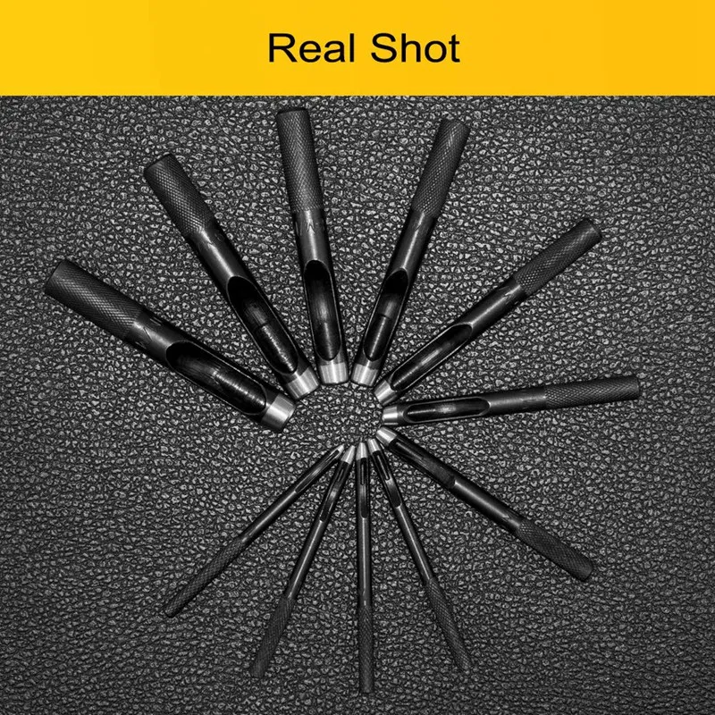 11 шт набор круглых дырокол для браслета часов кожи уплотнительного ремня ткани