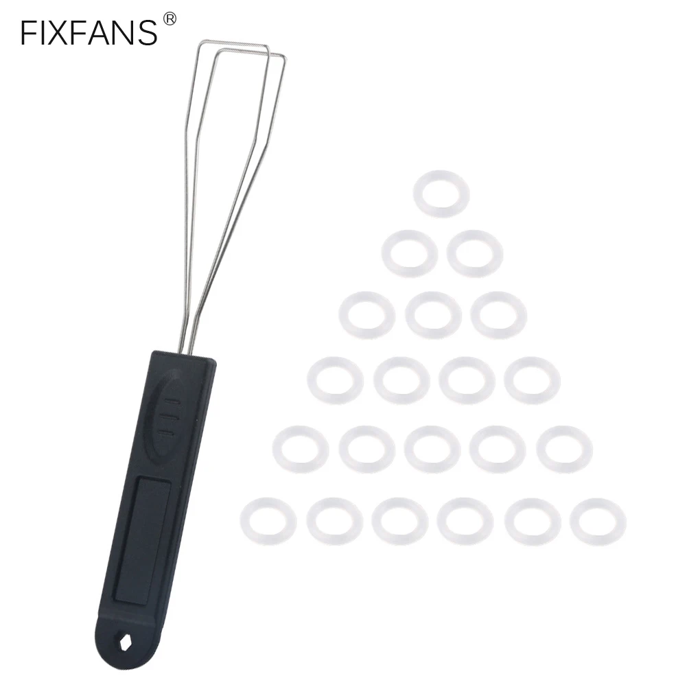 

FIXFANS Mechanical Keyboard Keycap Puller Removal Tool with 150pcs Rubber O-Ring Switch Dampeners for Cherry MX Key Switch