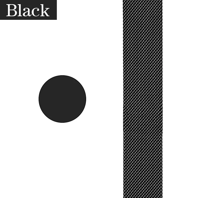 Black Joyozy магнитный браслет Нержавеющая сталь ремешок для наручных часов Apple Watch серии 1/2/3/4 Миланский ремешок для наручных часов iwatch 38 мм/40 мм/42 мм/44 мм - Цвет ремешка: Black