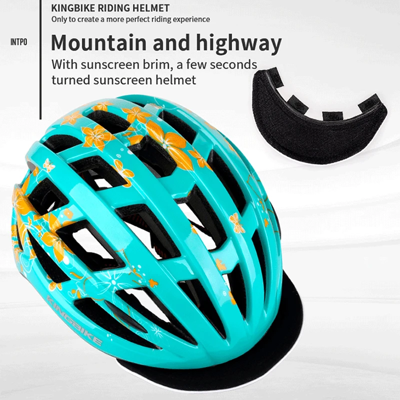 KINGBIKE женские розовые велосипедные шлемы интегрально формованные MTB Горный