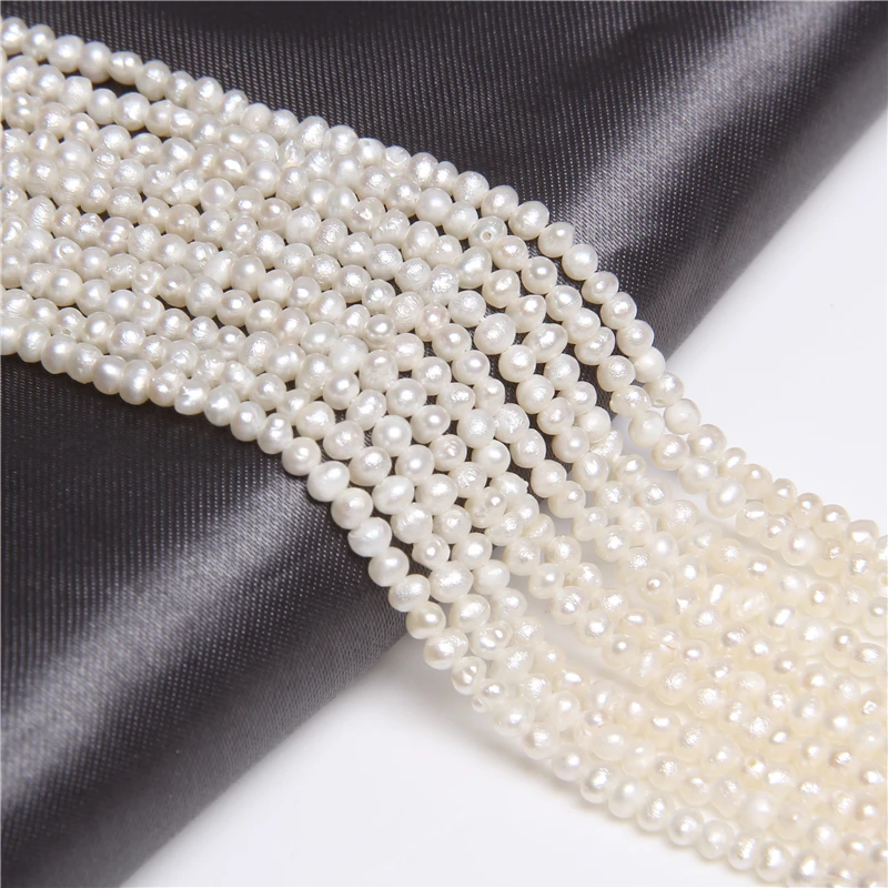 

2-3mm Tiny White Natural Pearl Beads Irregular Rice Shape Pearl Loose Sapcer Beads for Women Jewelry Making Bracelet Neckalce