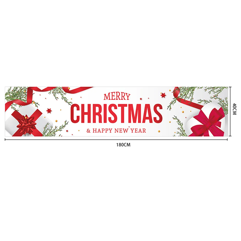 

1 Pcs Merry Christmas Banner Santa Claus Decorations Xmas Outdoor Prop Home Decor, 1.8M