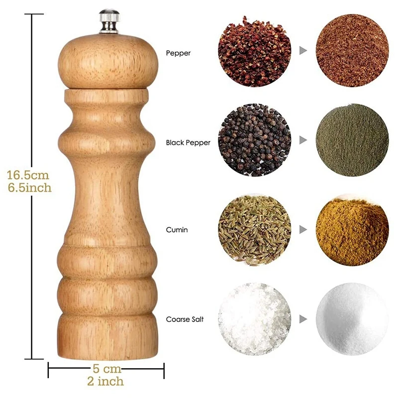 Мельница для соли и перца набор с натуральным дровяным цветом 2 пачки шейкеры