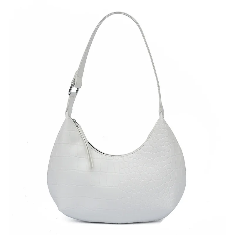 

Crocodile Pattern Women's Underarm Shoulder Bag 2021 Summer Fashion Female Bag Candy Colors Pu Leather Brand Designer Handbag