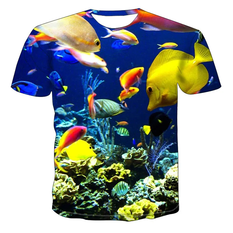 

Dolphin fantasy - Men's 3D Print T-shirt Casual O-Neck Fishing T-Shirt Plus Size Streetwear New Arrival 2021