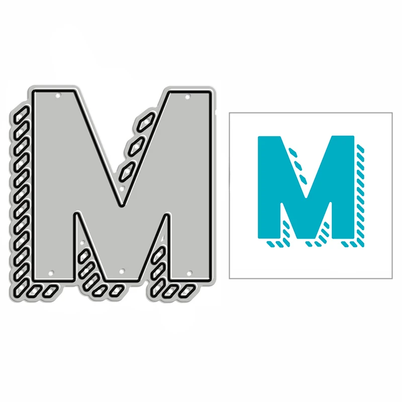 

Новинка, тиснение Shadow Bold M, буква, ремесло, штамп для резки металла 2021, для творчества, декоративный альбом для скрапбукинга, создание открыто...