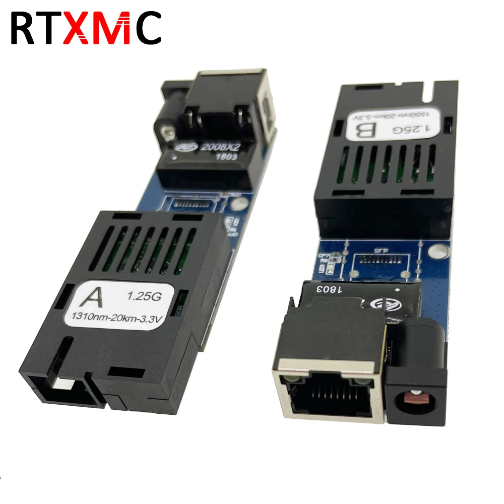 Мини гигабитный волоконно-оптический медиа конвертер 10 пар 10/100 Мбит/с