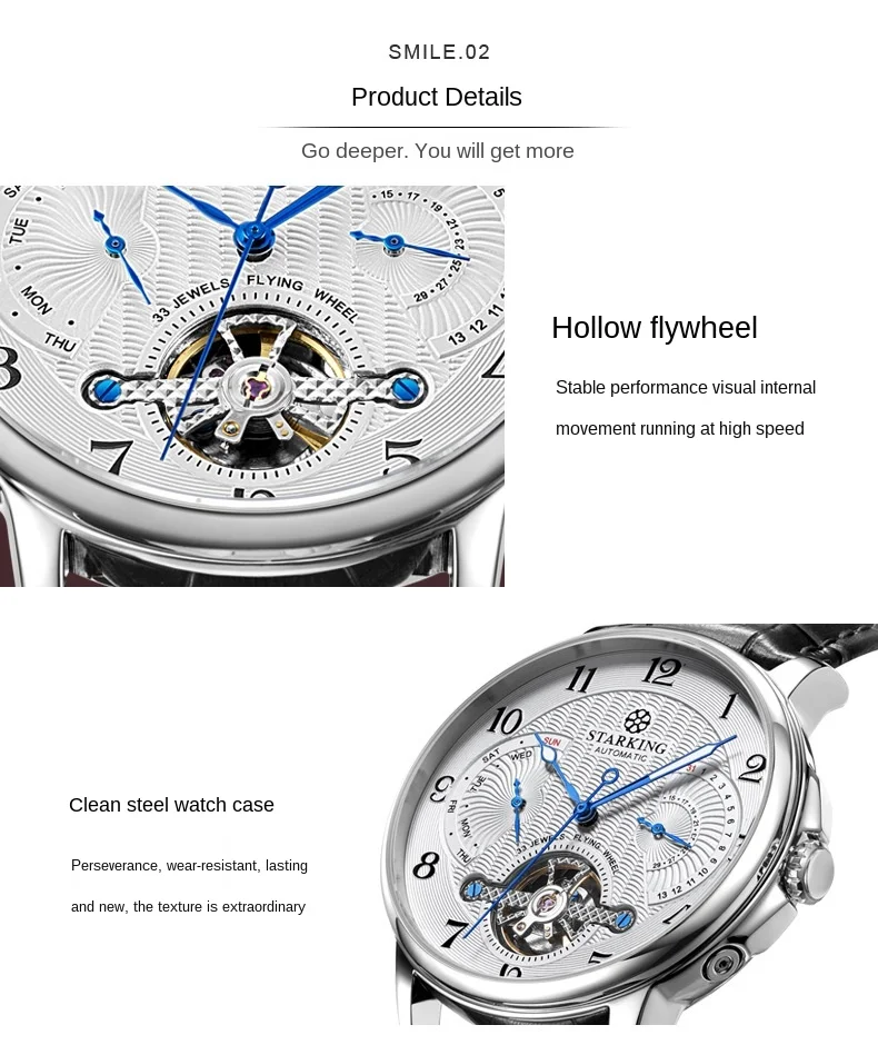 

Watch for Men Automatic Mechanical Watch Tourbillon Men's Watch Waterproof Watch Mechanical Watch Hollow Sheet Plate