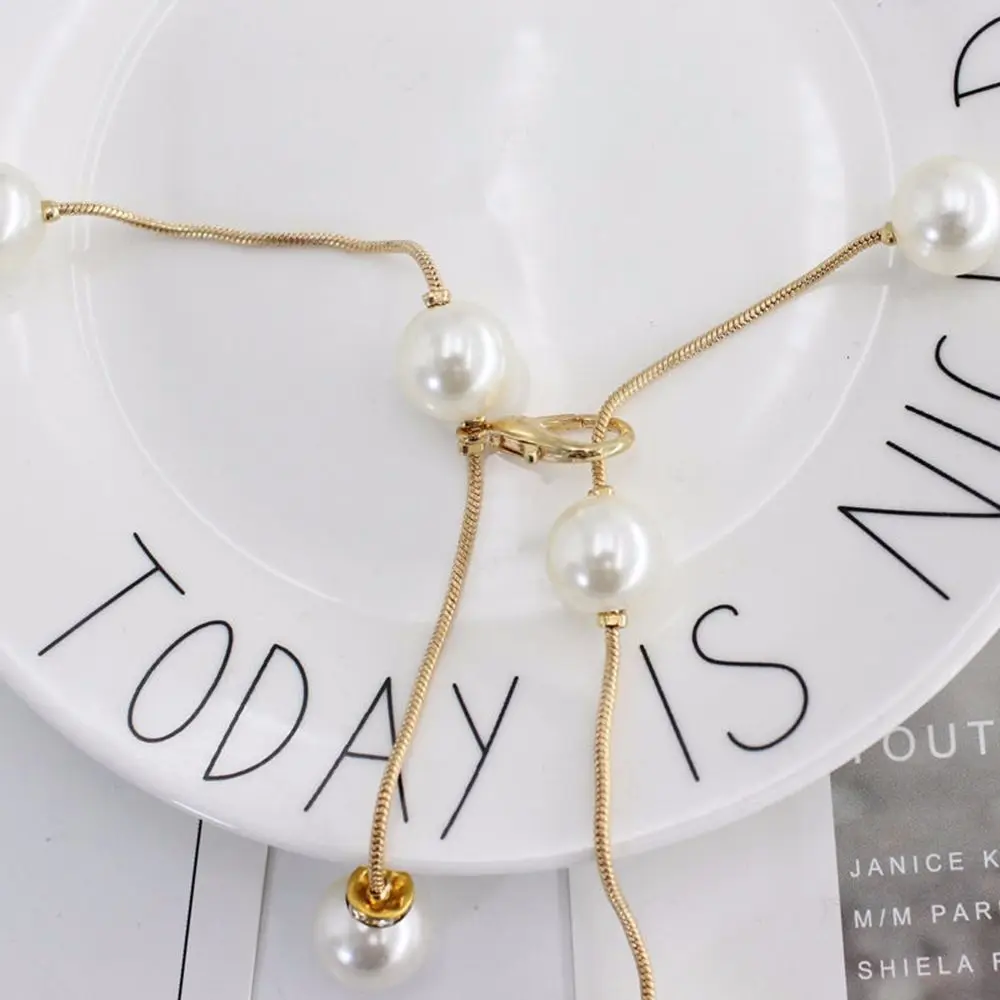 

1 Pcs Pearl Waistband Fashion Simple Dress Pearl Waist Chain Exquisite Elegant Women Belt Waist Pendant Crony Accessories