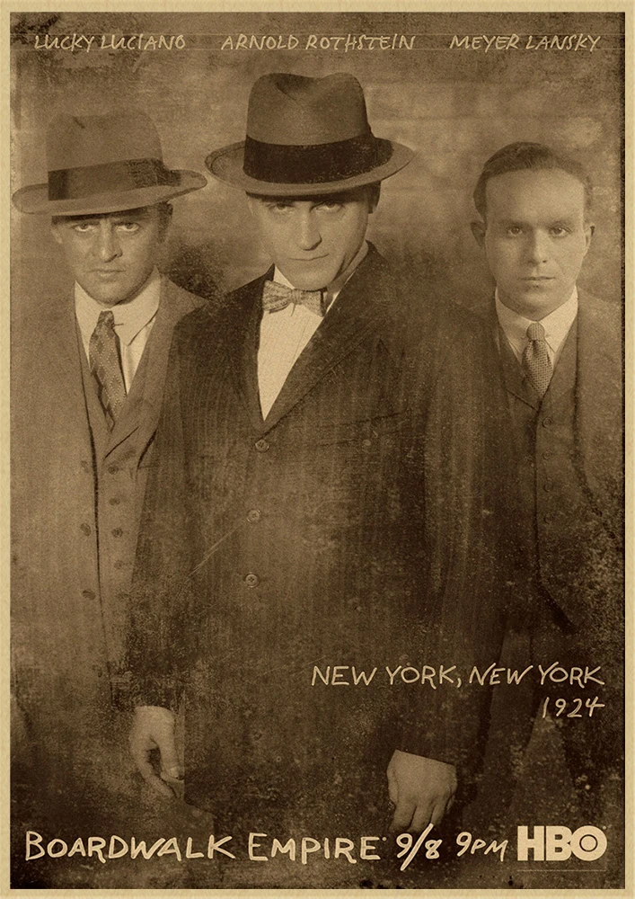Boardwalk Empire классический постер из крафт бумаги в стиле фильма кафе гостиной