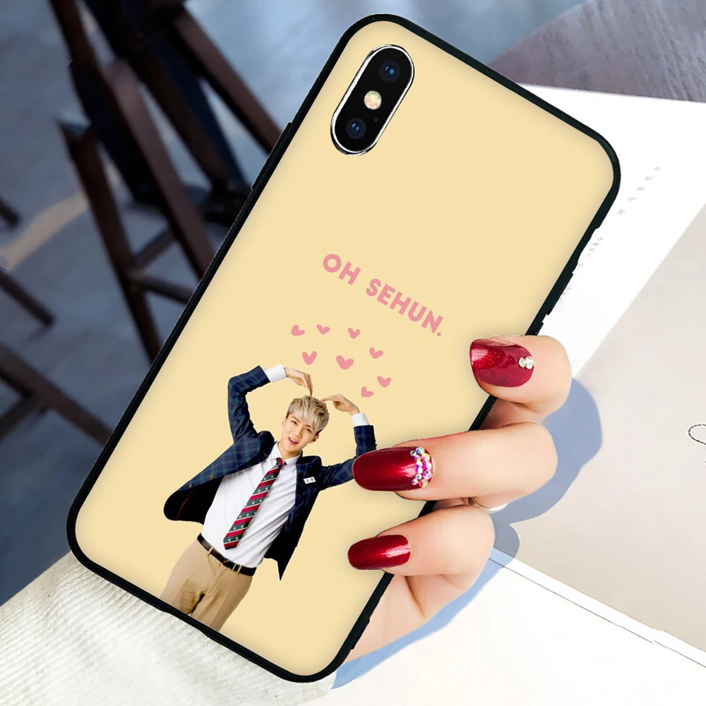 EXO sehun Мягкий силиконовый чехол для телефона чехол для iPhone 5 5S SE 6 6S 7 8 plus X XR XS 11 Pro Max