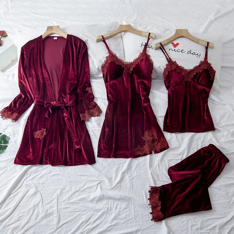 Комплект пижамный Женский из 4 предметов | Женская одежда