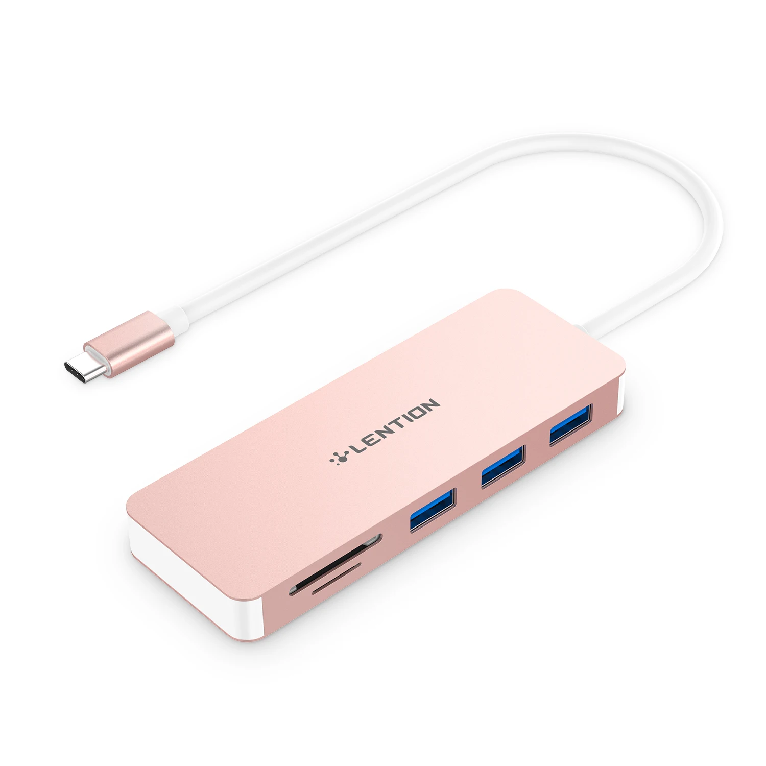 

USB-C Hub с USB 3.0 портами s и кардридером SD/TF, совместим с новым MacBook Air, 2020-2016 MacBook Pro, многопортовым адаптером Type-C