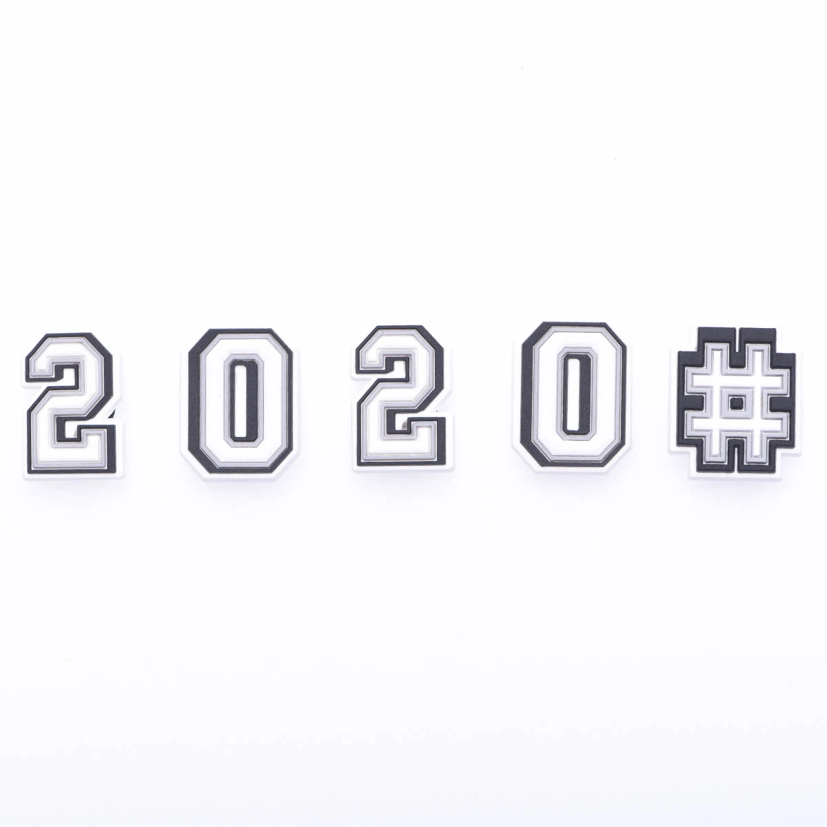 1pcs White Number Shoe Charms PVC Shoe Decorations Accessories for Croc Clogs Sandals Wristband Ornaments Unisex Kids Gifts