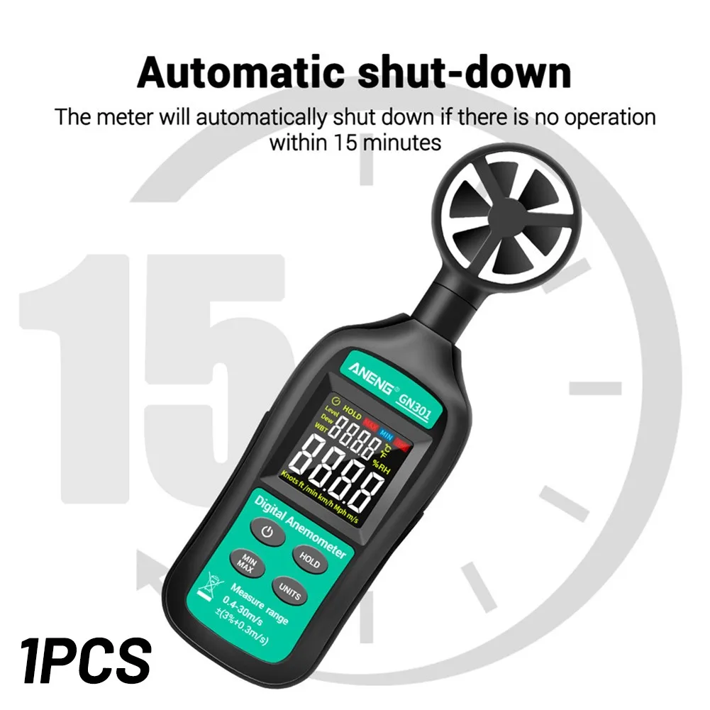

178.5*56*30.5mm Anemometer Digital Flow Velocity Meter GN-301 Gauge Handhold