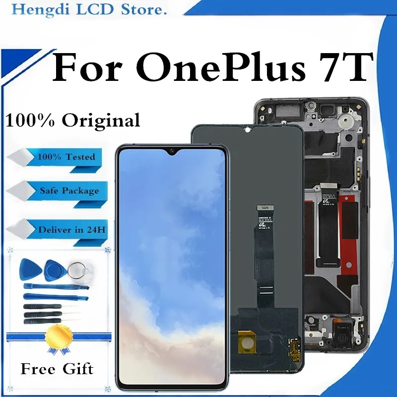 

Original For OnePlus 7T LCD Display Touch Screen Digitizer Assembly For 1+ 7T Display Replacement