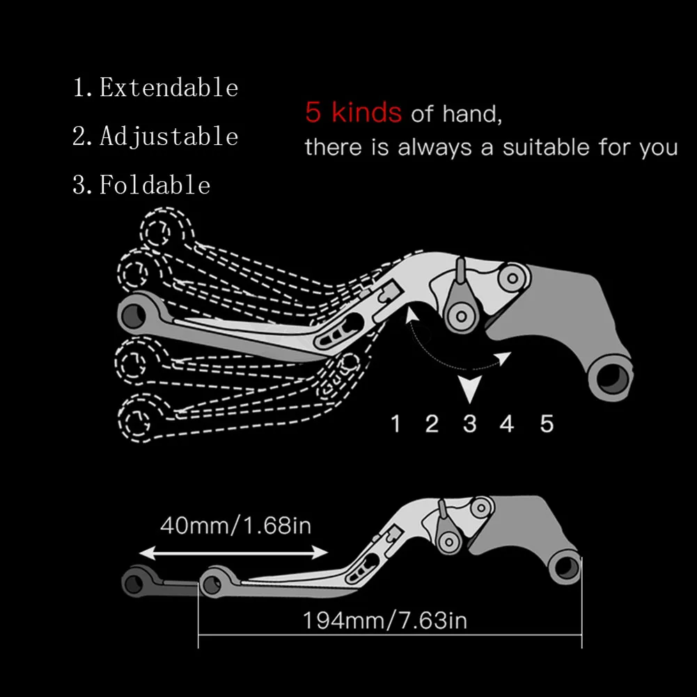 

Semspeed Husqvarna Extendable Folded Brake Clutch Lever Fit for Husqvarna 701 Vitpilen 2018 2019 2020 Foldable Brake Levers Part