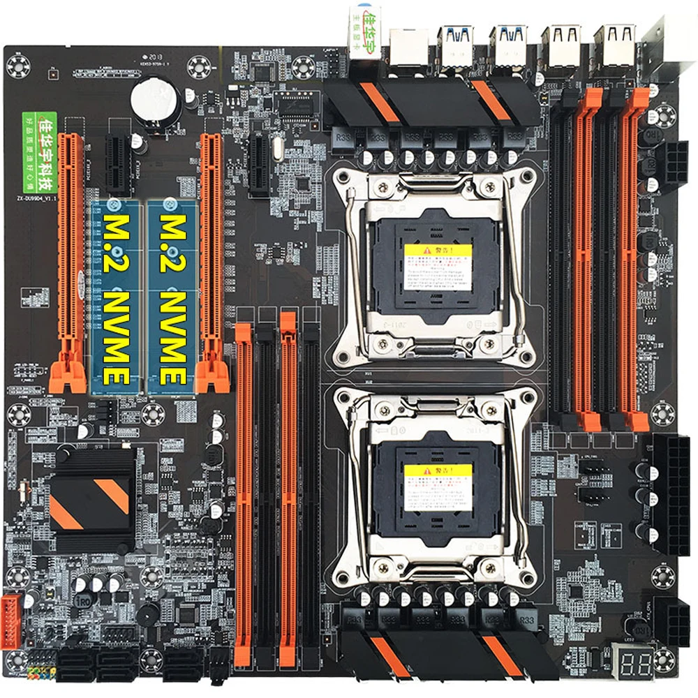 X99 CPU материнская плата Dual Xeon LGA 2011 V3 8 DIMM DDR4 2666/2400 МГц Ext ATX четырехканальная