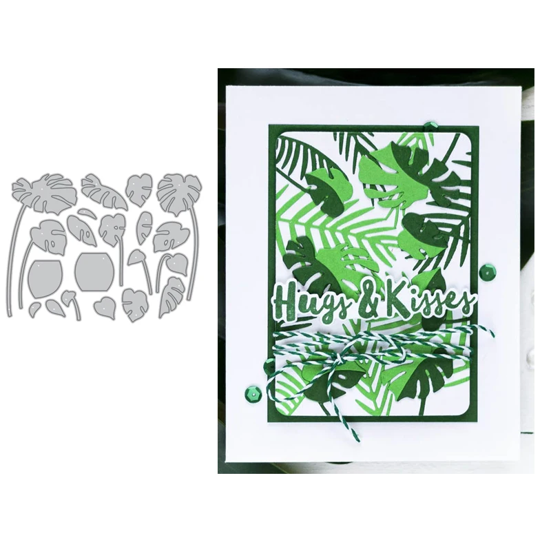 

3D Monstera Plant Metal Cutting Dies For New DIY Scrapbooking Album New Craft Embossing Cards 2020