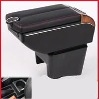 volkswagenwerk polo mk5 6r vento armrest storage box auto interior leather car styling central container store content