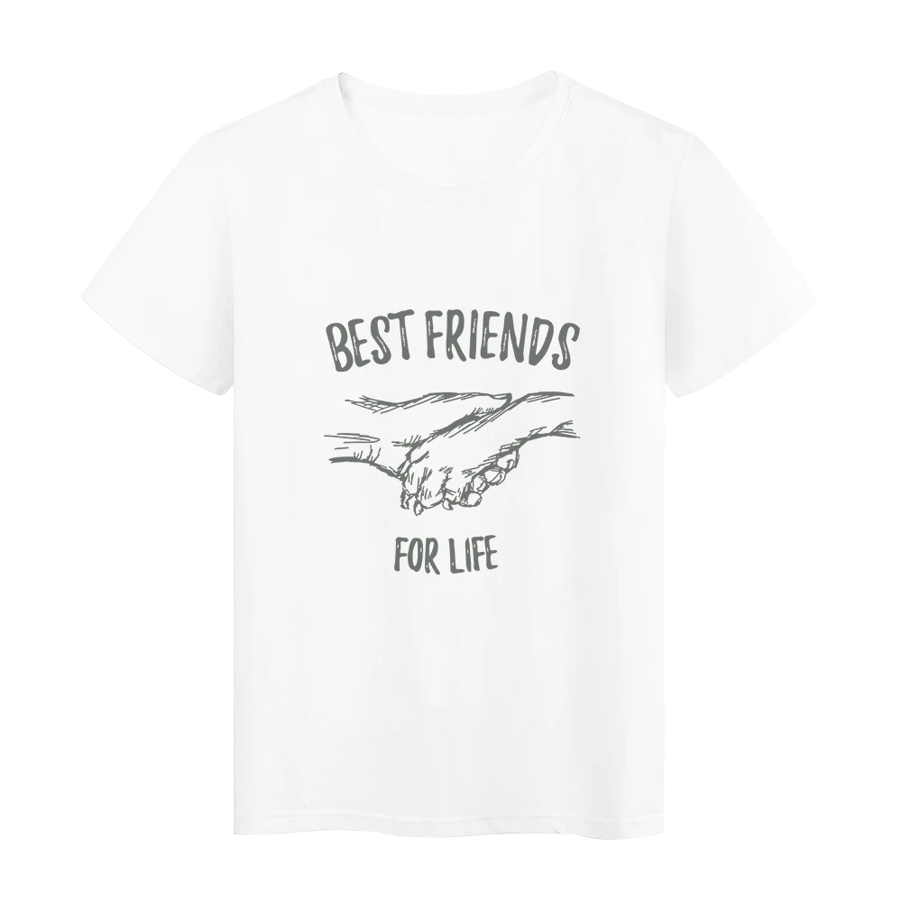 

Best Friends for Life Harajuku T-shirt Dog Paw Printed Women Clothes 90s Aesthetic Lady T Shirts Streetwear Fashion New Arrivals