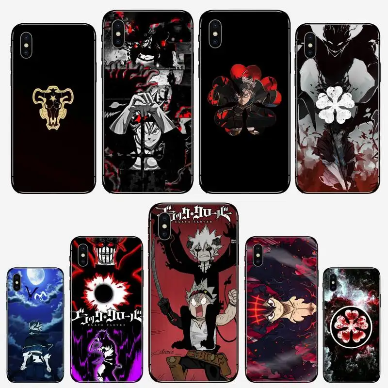 

Anime Black Clover Phone Case for iPhone 11 12 mini pro XS MAX 8 7 6 6S Plus X 5S SE 2020 XR
