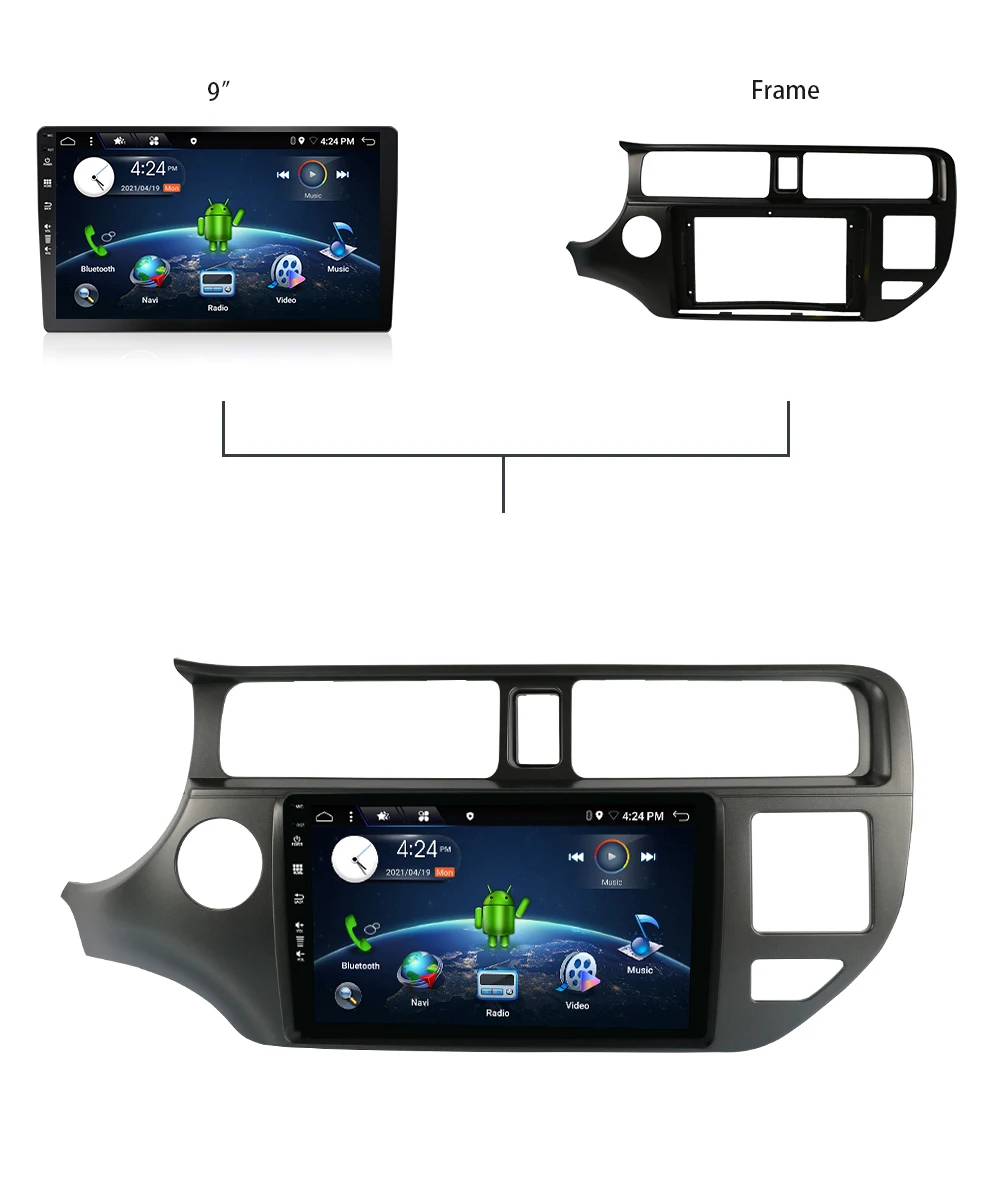2 din Android 10 Автомобильный мультимедийный видеоплеер GPS-навигация для Kia RIO K3 2011-2017