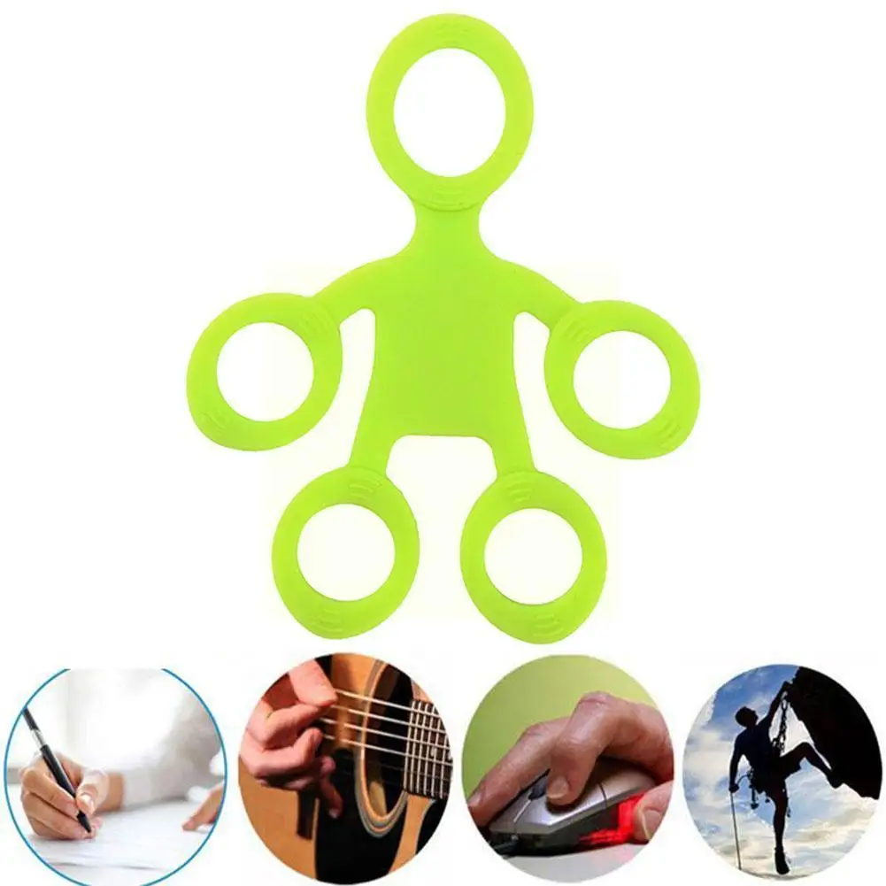 

New Hand Exerciser Silicone Finger Grip Portable Fitness Band Strength Strengthener Wrist Resistance Tools Trainer Tension V5o4