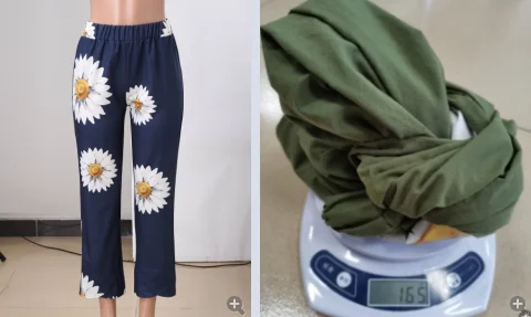 

61# Summer New Women's Cotton Linen Pants Trousers Small Chrysanthemum Print Wide Leg Loose Pants Trousers Ladies 2021 Hot Sale