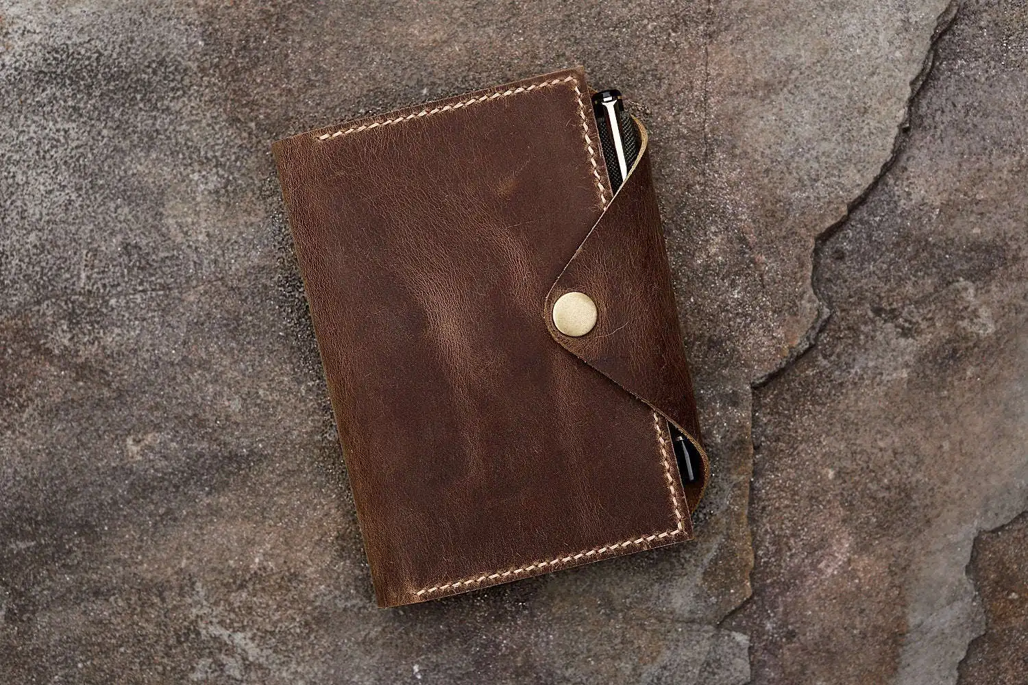 Состаренный чехол-органайзер из натуральной кожи для ежедневника moleskine, классический блокнот cahier journal POCKET 3," x 5,5"