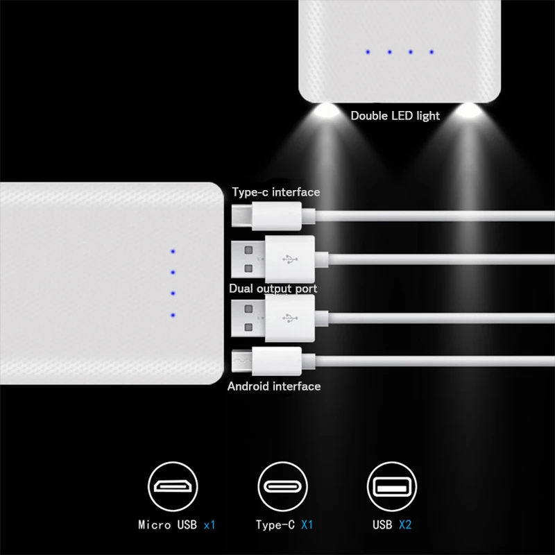 Micro type C usb порты DIY Внешний Аккумулятор Чехол 18650 батарея светодиодный светильник зарядка цифровой дисплей внешний аккумулятор комплект частей Внешнее зарядное устройство