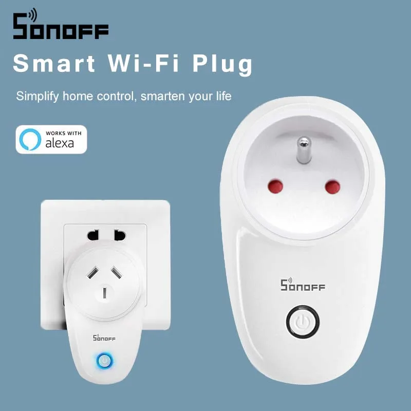 SONOFF plug S26 TPF TPE wifi smart socket LAN Control timing support alexa google ewelink yandex alice smartthings ESP8266 | Электроника