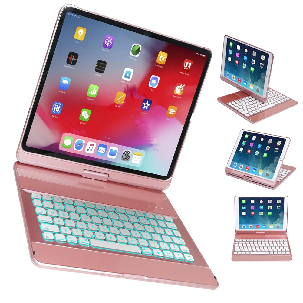 Чехол с беспроводной клавиатурой поворотом на 360 градусов умный чехол книжка