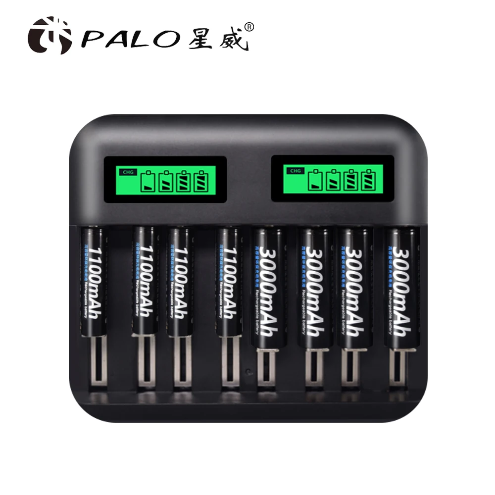 PALO 2~ 8 шт 8000 mAh 1,2 V D Размер аккумуляторные батареи для вспышки светильник газовая плита радио холодильник с чехол батареи