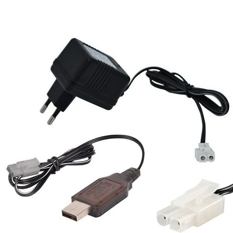 el6 2 2pket 2ptamiya 2 4v 3 6v 4 8v 6v 7 2v 9 6v 250mah usb charger for ni cd ni mh battery pack toys car boat tank charger free global shipping